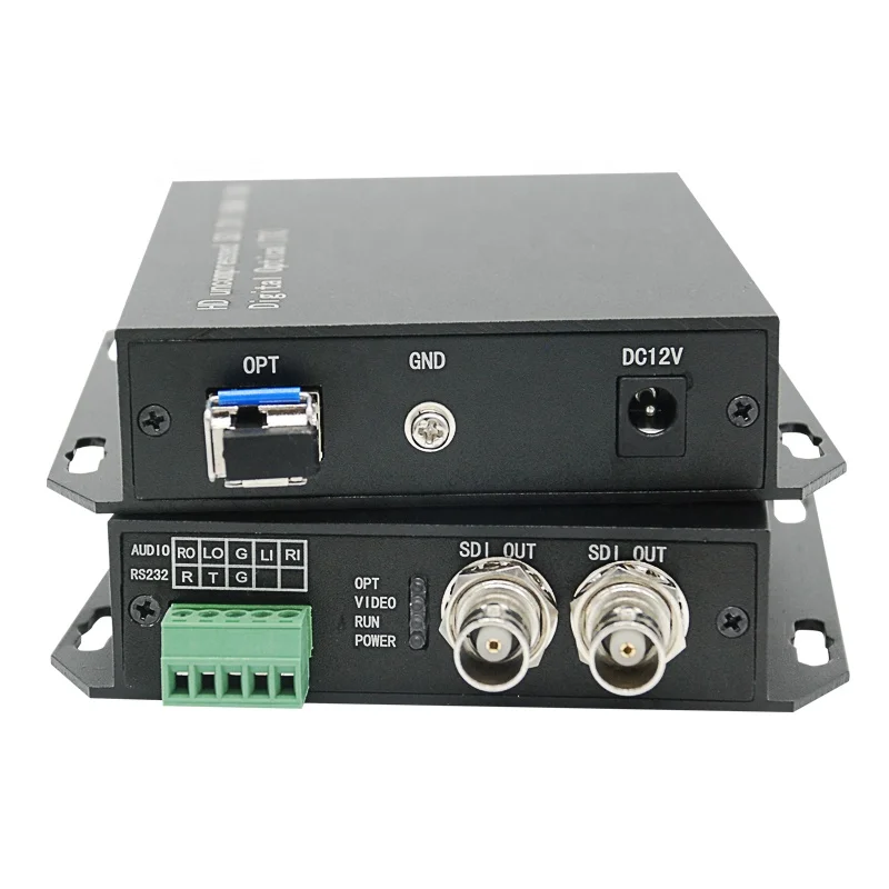 Фото Миниатюрный оптоволоконный удлинитель HD/SD/3G-SDI без компрессии, конвертер SDI в оптоволокно 1080P60, до 20 км №2