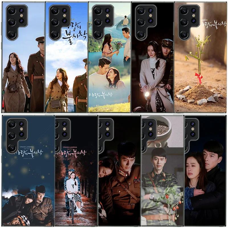 Прозрачный чехол для телефона Crash Landing On You Samsung Galaxy S20 S21 S23 FE S22 Plus S24 Ultra S10 S10E S9 S8