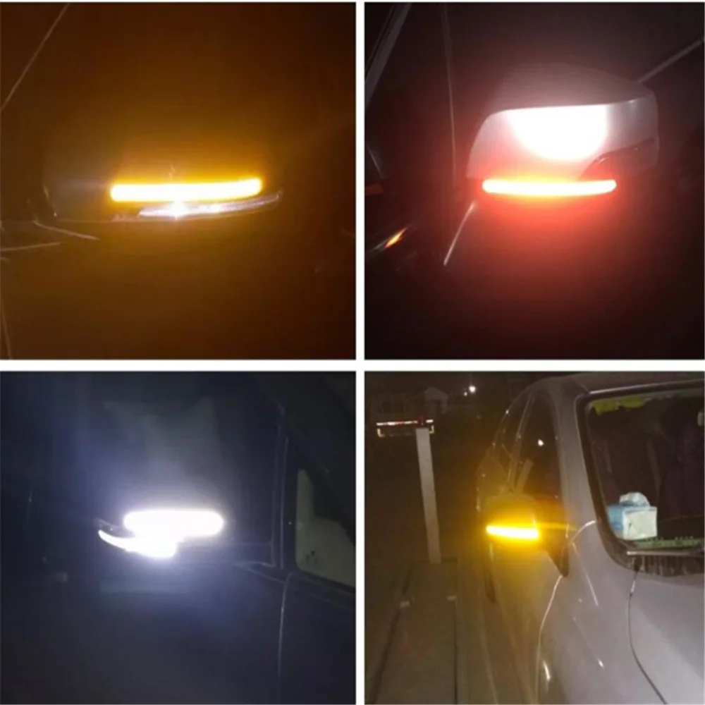 Автомобильные наклейки на зеркало заднего вида Светоотражающая полоса для Saturn