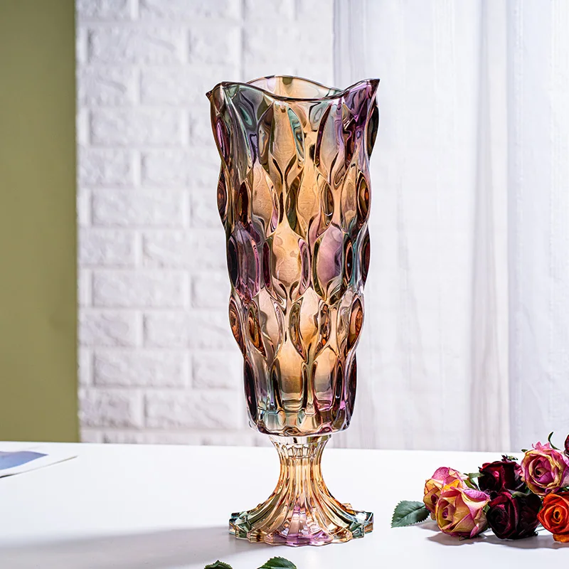 

Nordic Glass Luxury Vases Grand Hydroponic Office Design Modern Minimalist Vases Transparent Ikebana Jarrones Home Decor WZ50HP