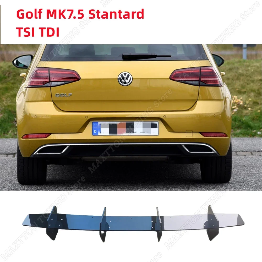 

Для Volkswagen Golf 7 7,5 MK7 MK7.5 Standard TSI TDI 2012-2019 глянцевый черный диффузор заднего бампера задние боковые разветвители спойлер губа