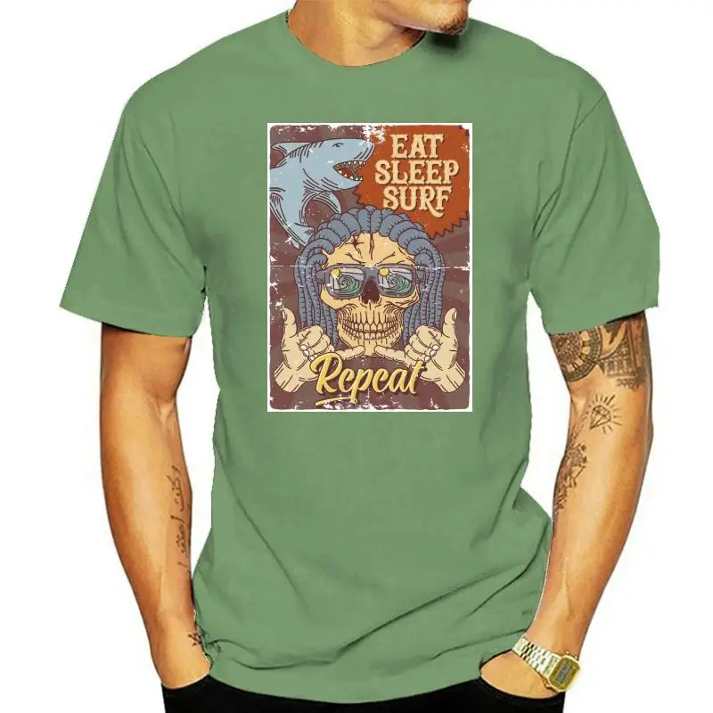 

Eat Sleep Surf T-shirt New Fashion Men Men'S T Shirt Cotton Men Short Sleeve Tee Shirts