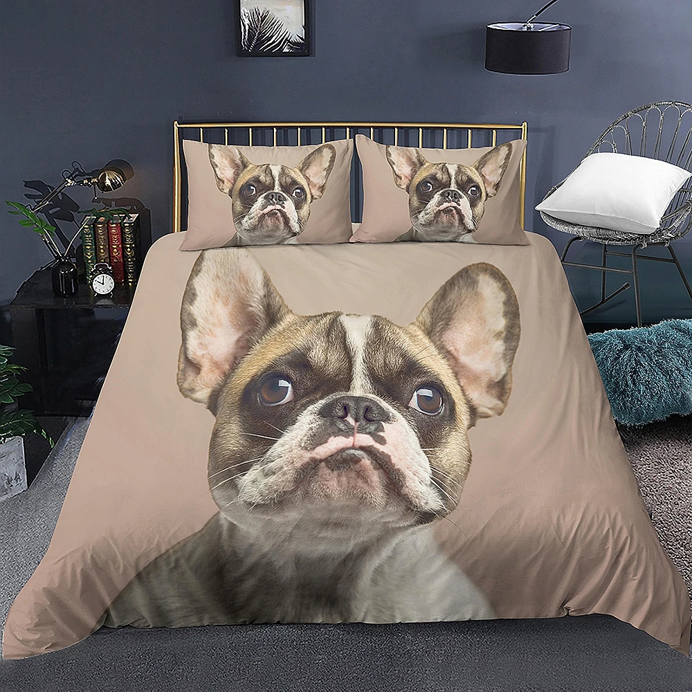 

3D Duvet Cover Set Bedding Set Cute Dog Cat Print Comforter Cover King Queen Size Quilt Cover 220x240 Bedspread Bedclothes Set