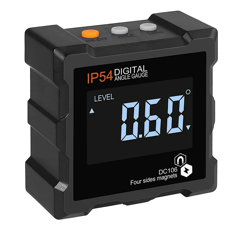 

2 Pcs 4X90 Degrees(0-360 Degrees)Digital Electronic Magnetic Angle Backlight Digital Level Box Protractor Bevel Gauge