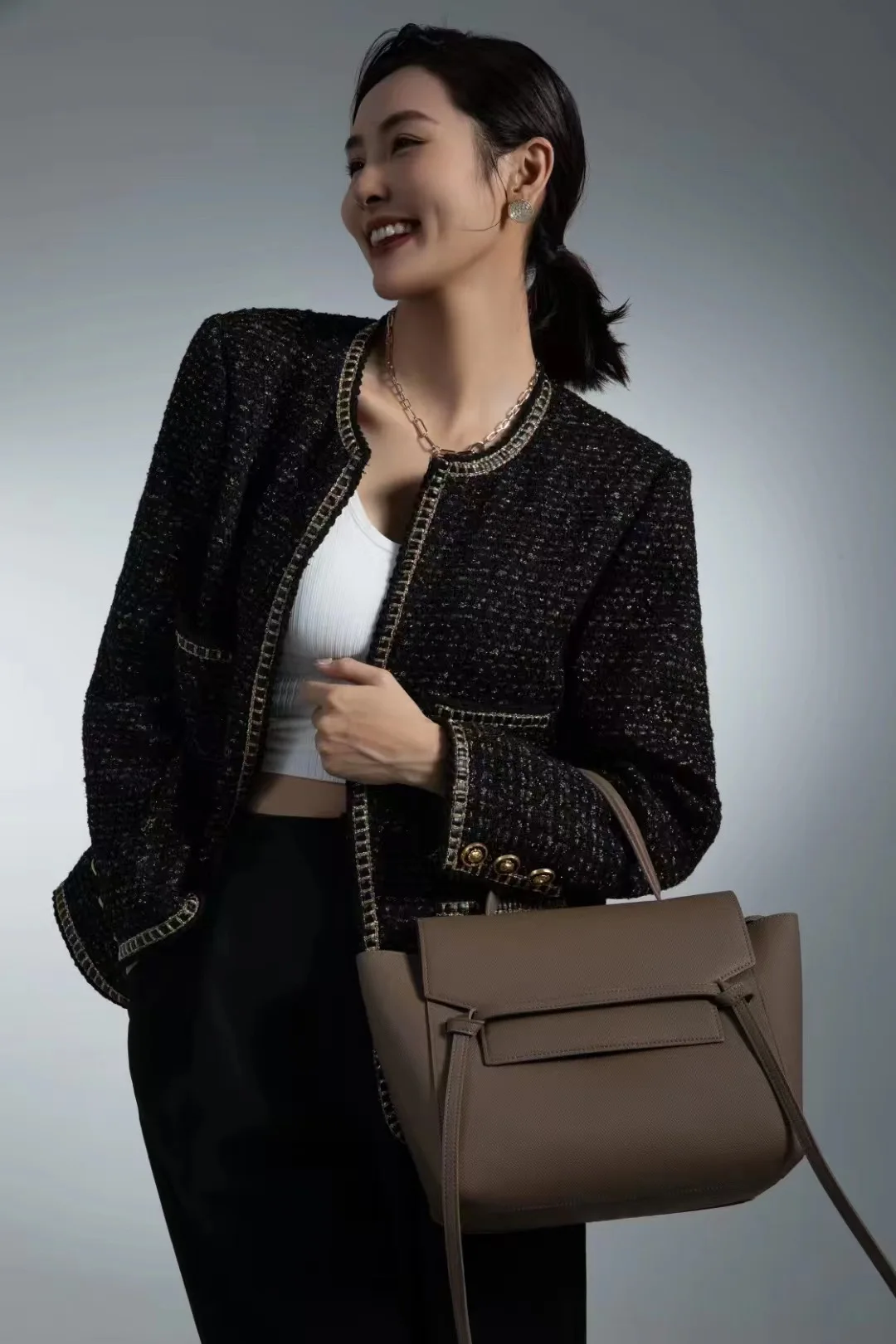 

New High Capacity Cattle Skin Catfish Bag Classic High Quality Smiling Face Handbag Fashion One Shoulder Crossbody Women's Bag
