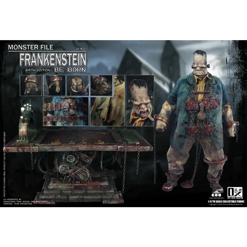 

Original 1/6 Coomodel X Ouzhixiang No.mf006/7 Monster File Series Frankenstein (born Version) Figure Model Toys Collection Gift