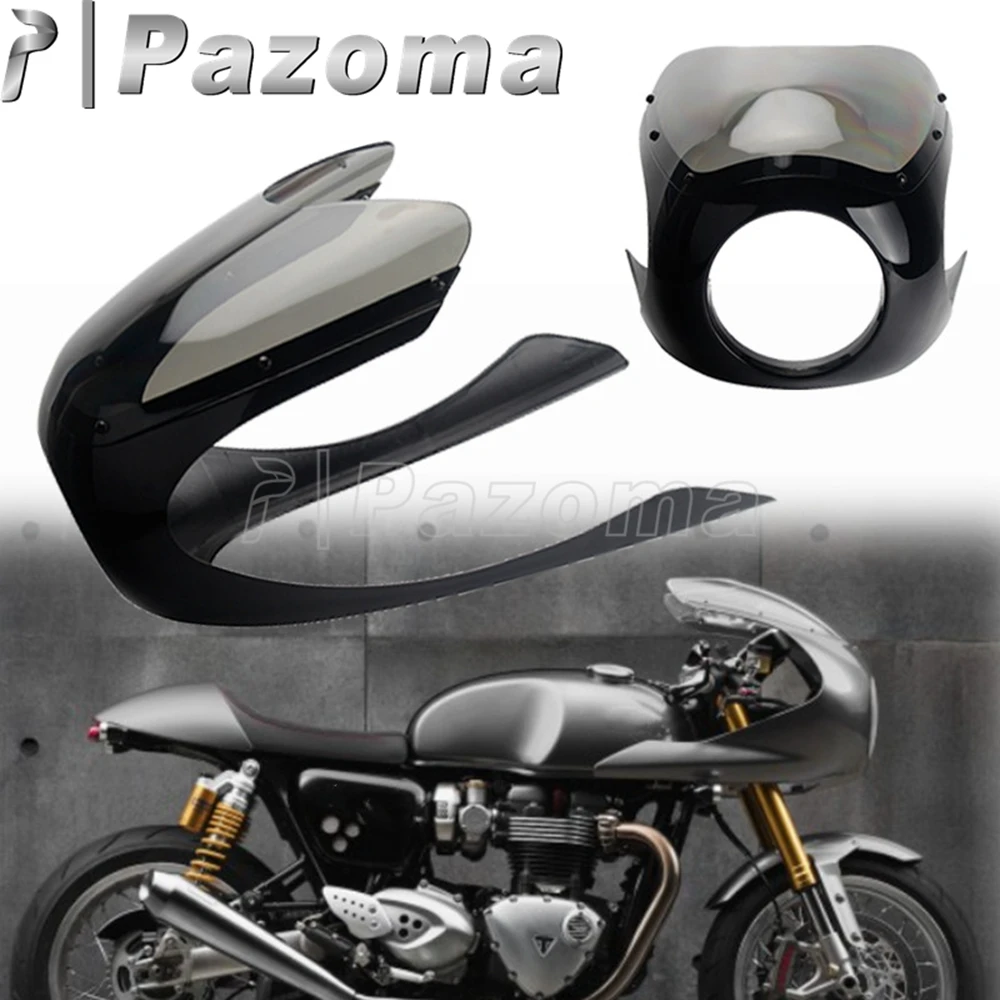 

Мотоциклетная наполовину обтекатель для фар 6 1/4 дюйма, чехол для Yamaha XS XSR XJ XV RD Suzuki SV GN GR GS GT GZ LS