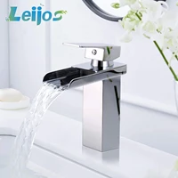 matte black basin faucet waterfall bathroom faucetbasin mixer tap with cold hot water availablewater saving elegant design