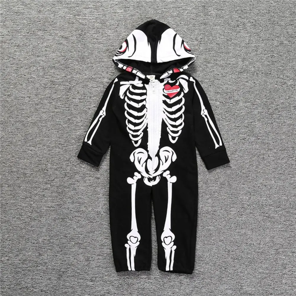 

Baywell осенние детские Хэллоуин комбинезон-скелет ребенка на Хэллоуин, Детский костюм, 1 год модная одежда для малыша, комбинезон, костюм для м...
