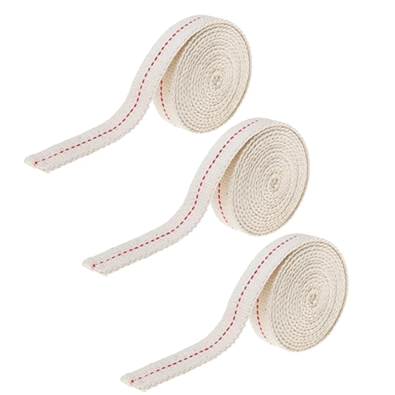 3 рулона 39 фута длина 2 см широкий фитиль масляной лампы 100% хлопковый сердечник