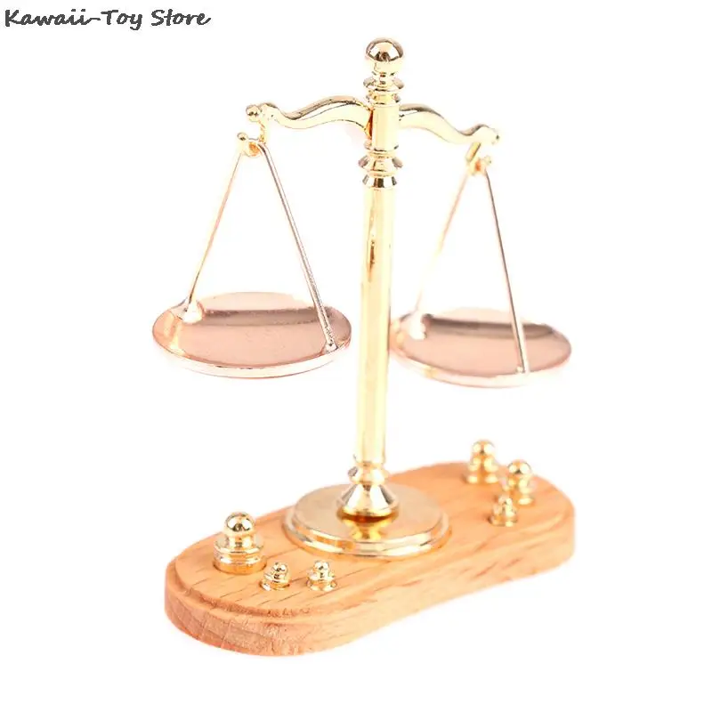 

1/12 Dollhouse Miniature Accessories Mini Balance Scale Model Toys For Doll House Decoration