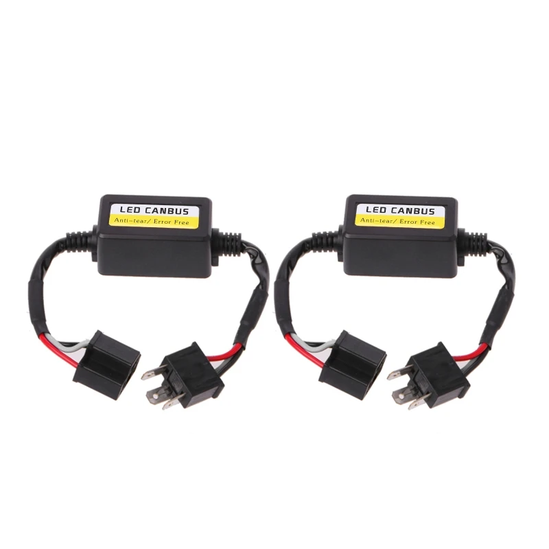 

2 Pcs H4 LED Car Light Canbus Error Free Resistor Headlight Warning Anti Flicker
