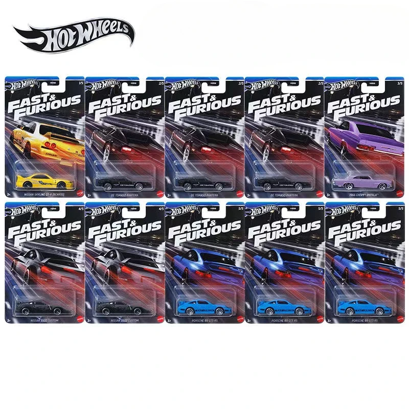 Оригинальный автомобиль Hot Wheels Fast &amp Furious Boy Toy 1/64 Литая под давлением модель из