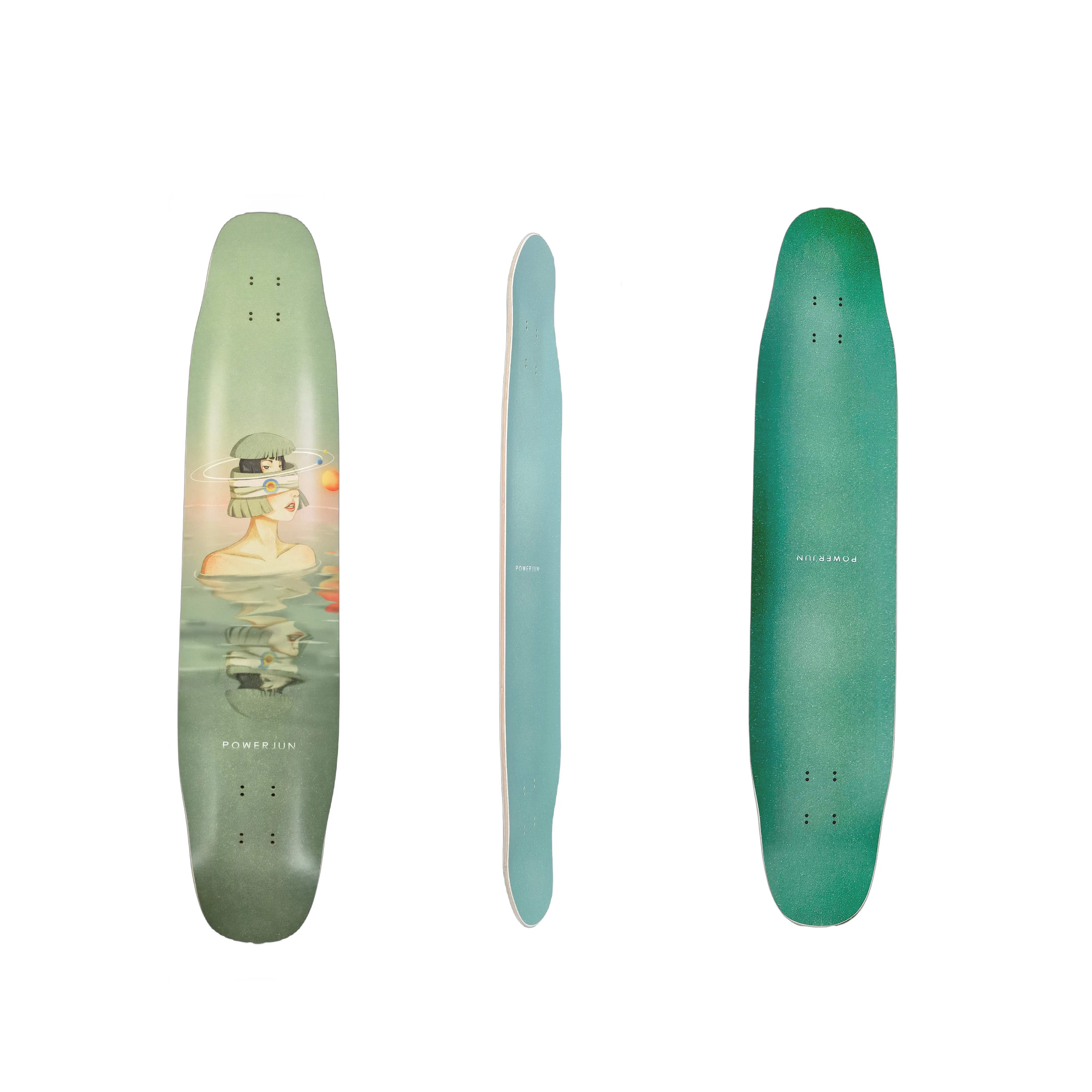 Фото Деревянный материал Профессиональный производитель OEM Custom Surf Skate Board Pro Deck Longboard №2