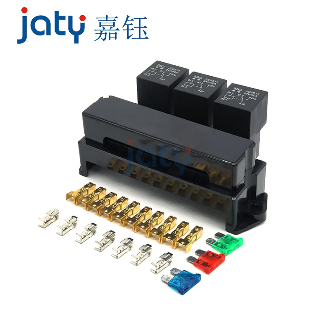 

Agricultural vehicle modified insurance piece box new energy vehicle 10 fuse holder suspension 3 24V4 pin 5 pin relay