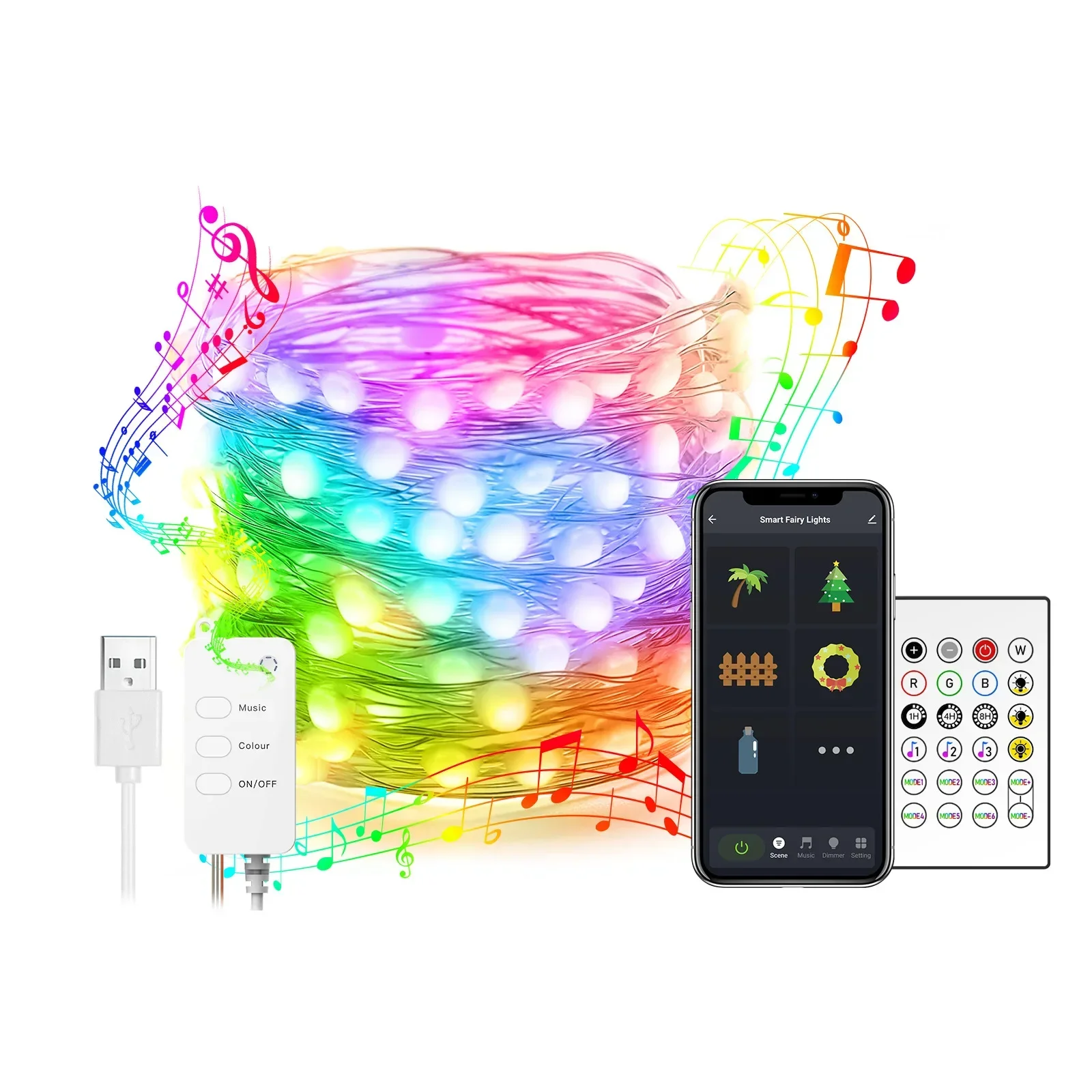 

Умные светодиодные гирлянды SKYSHADOW 20 м 132LED RGB