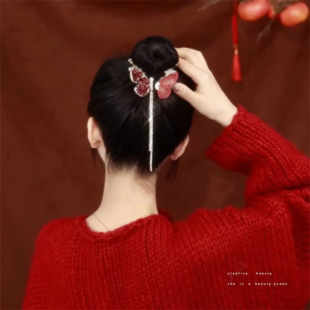 

Hair Bun Fixed Clip Cute Women Headwear Elegant Butterfly Hair Clip Hair Fixer Plate Hair Buckle Korean Style Hair Clip