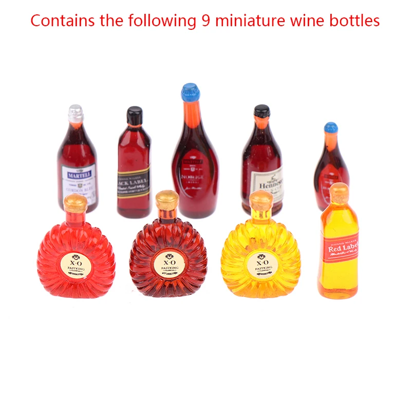 9 шт./компл. миниатюрная имитация вина виски рандомные игрушки милый кукольный