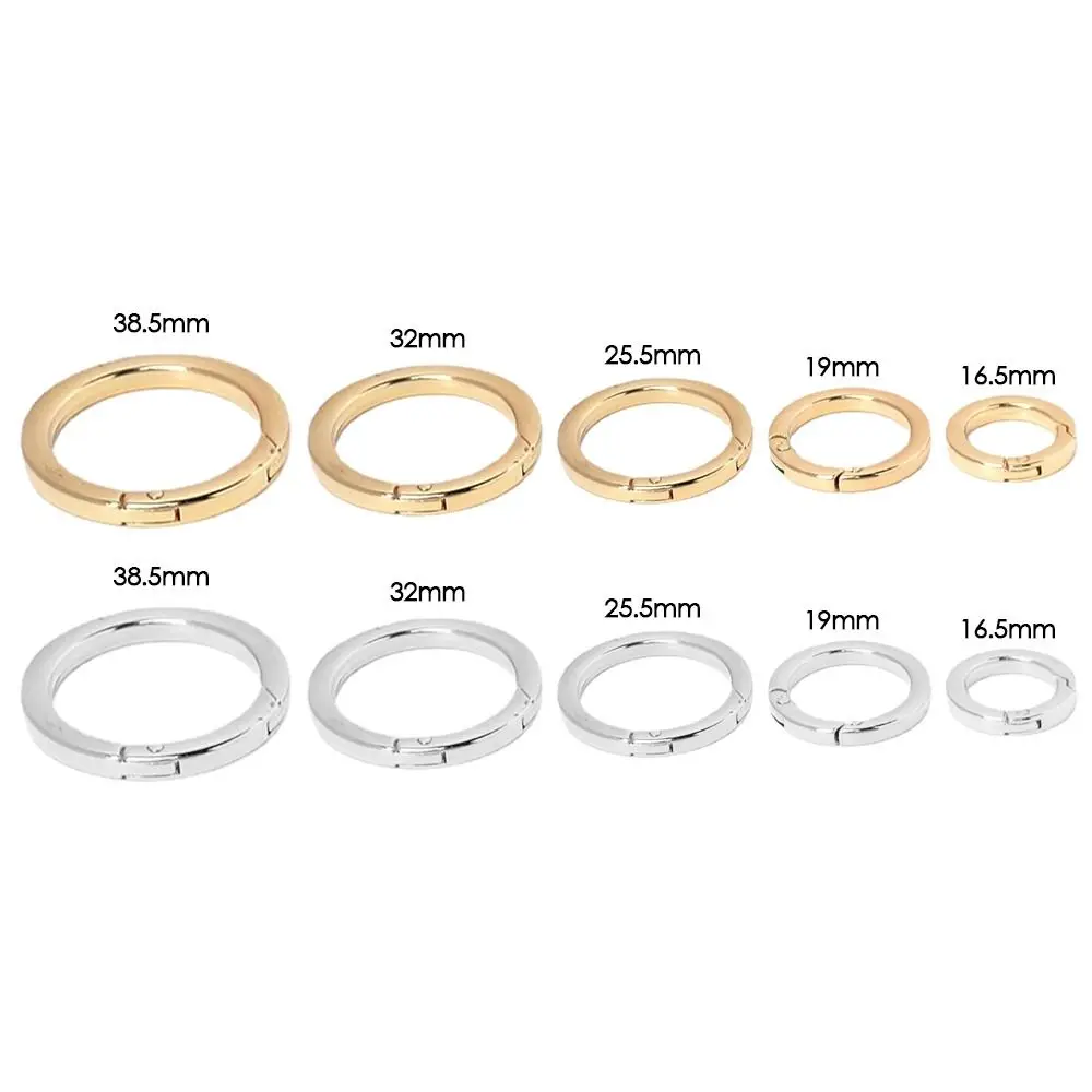 5 шт. пружинные круглые карабины из цинкового сплава