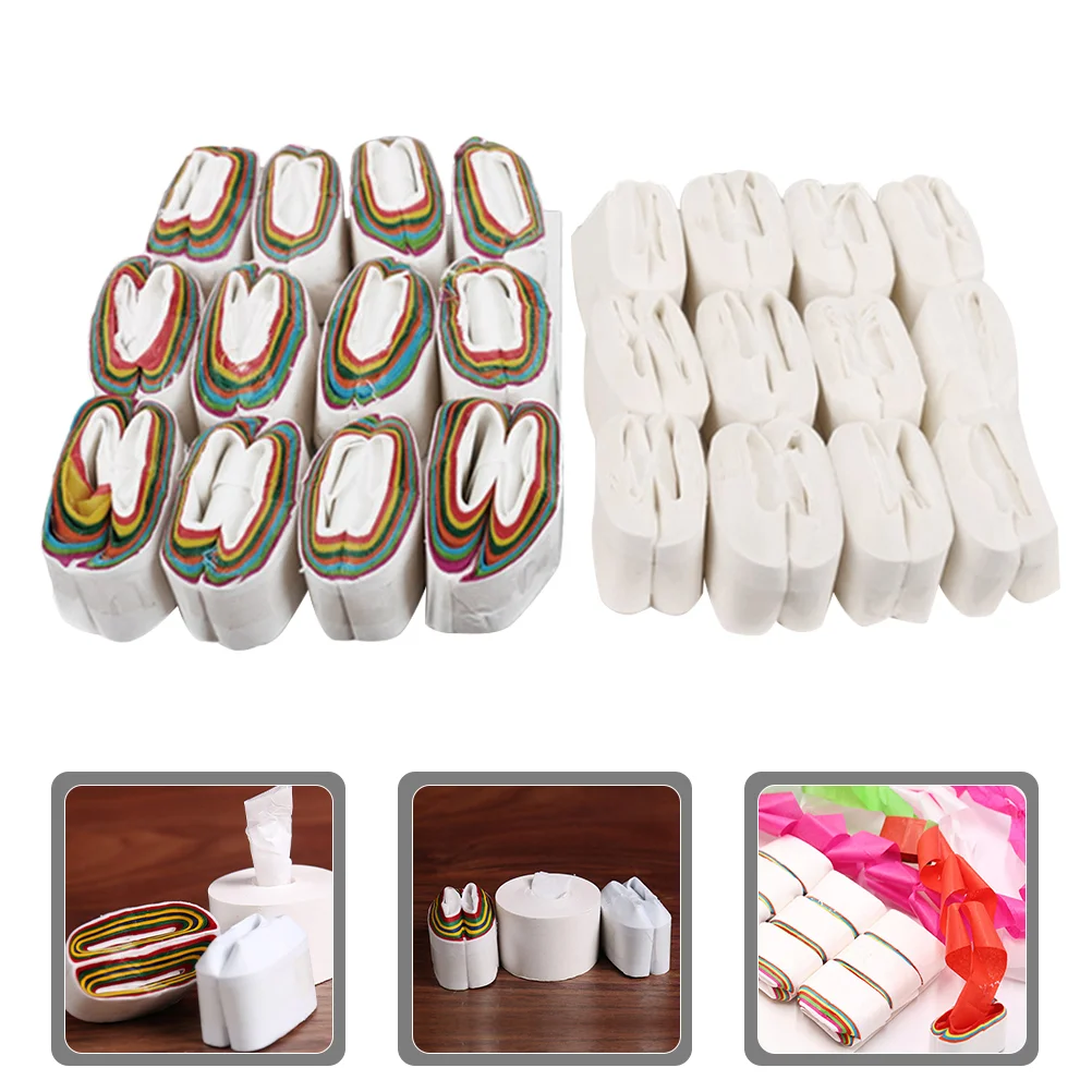 

24 Pcs Tricks Paper Stage Performance Mouth Coils Vomit Prop Props Ribbon Funny