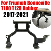 for triumph bonneville t100 t120 bobber moto accessories middle kickstand bracket central center stand parking holder support