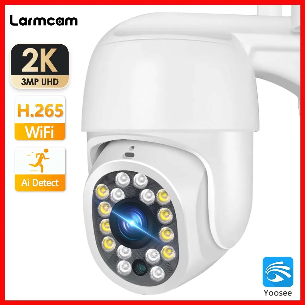

5MP WiFi IP Camera Outdoor Yoosee 3MP Security Camera Surveillance CCTV Auto Tracking P2P Video Dome 4X Zoom PTZ Cam H.265