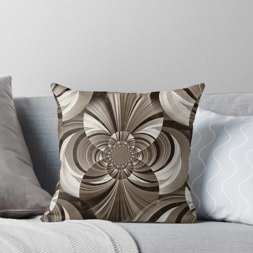Абстрактные в оттенках серых и коричневых декоративных подушек