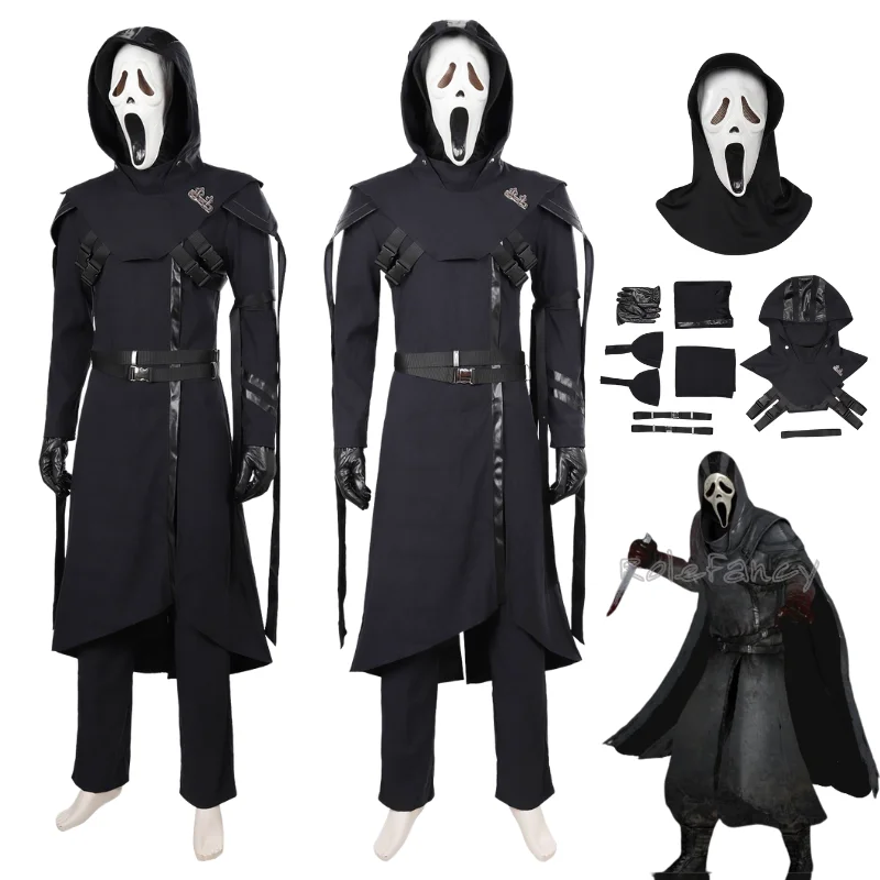 

Jed Olsen The Ghost Face Cosplay Danny Johnson Costume for Men Serial Killer Role Play Outfits Fantasia Halloween Carnival Suit