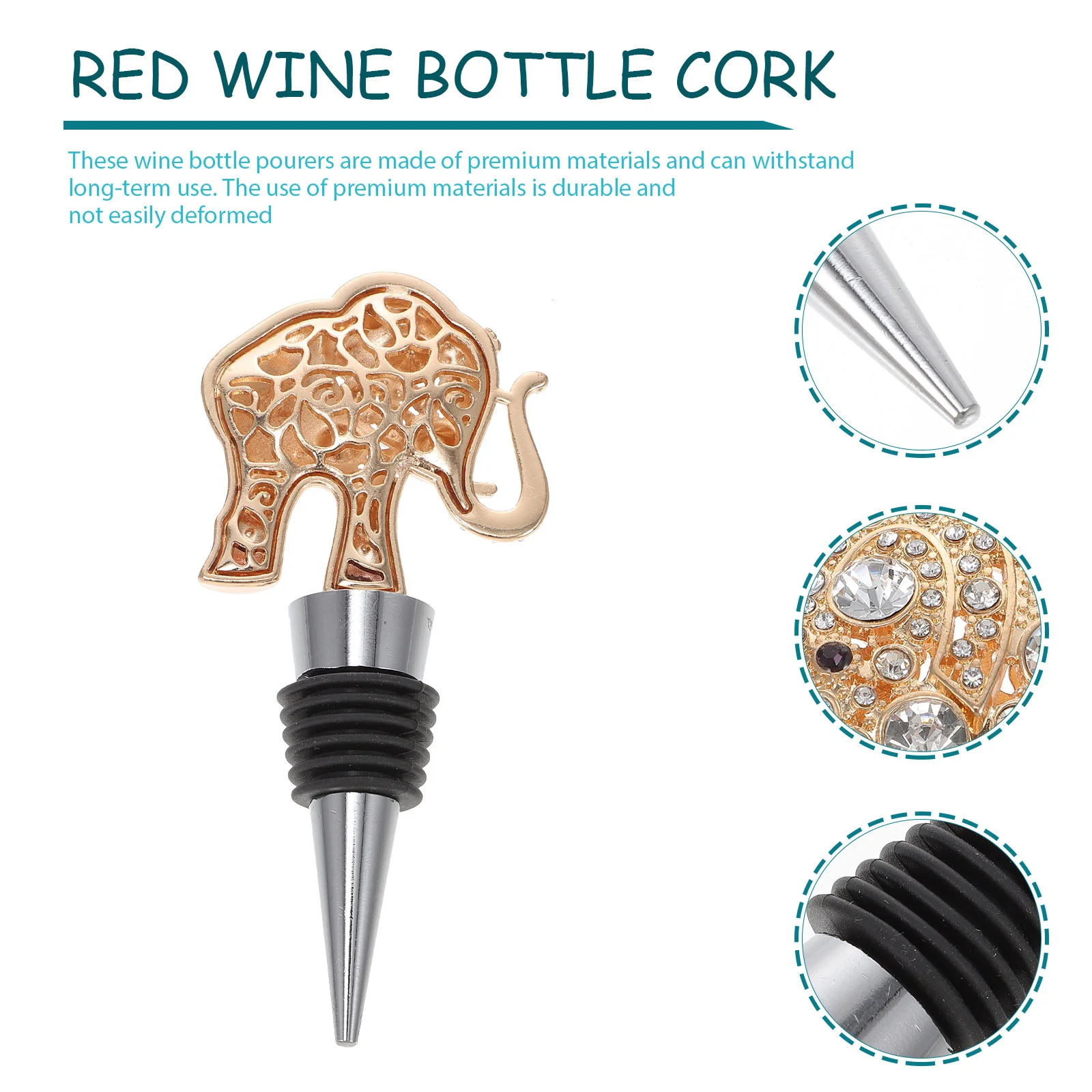 

Bottle Stopper Stoppers Elephant Plug Champagne Sealer Decorative Saver Beverage Animal Cork Pourer Cap Wedding Plugs Vacuum