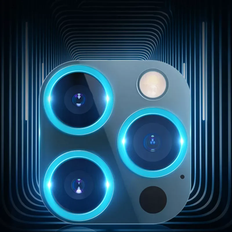 Original  for iphone 13 Pro Max Camera Lens Protector Luminous Camera Lens Ring for iphone 11 12 pro 13mini Protective Film for