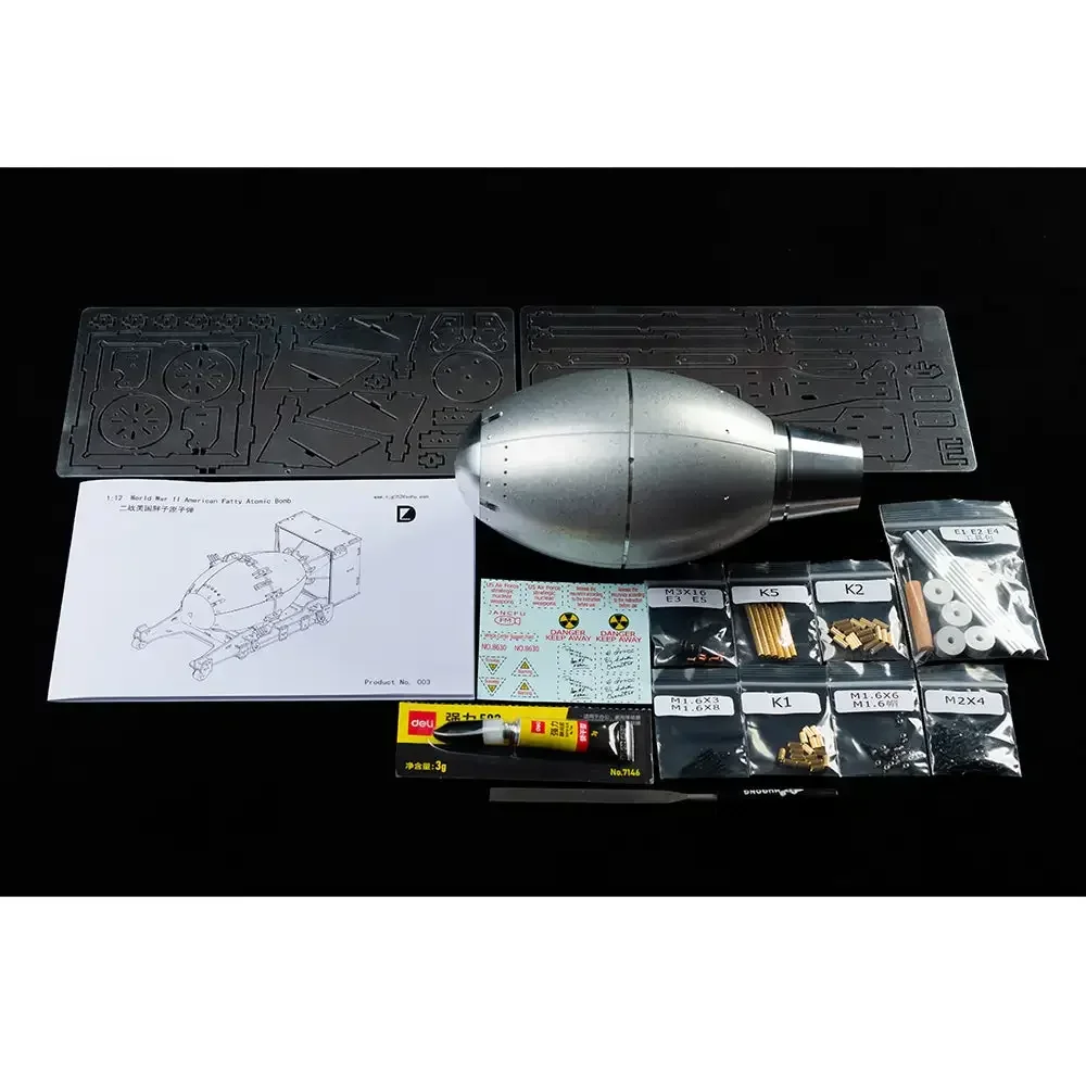 Масштаб 1/12 цельнометаллическая модель сборки исторической бомбы времен Второй