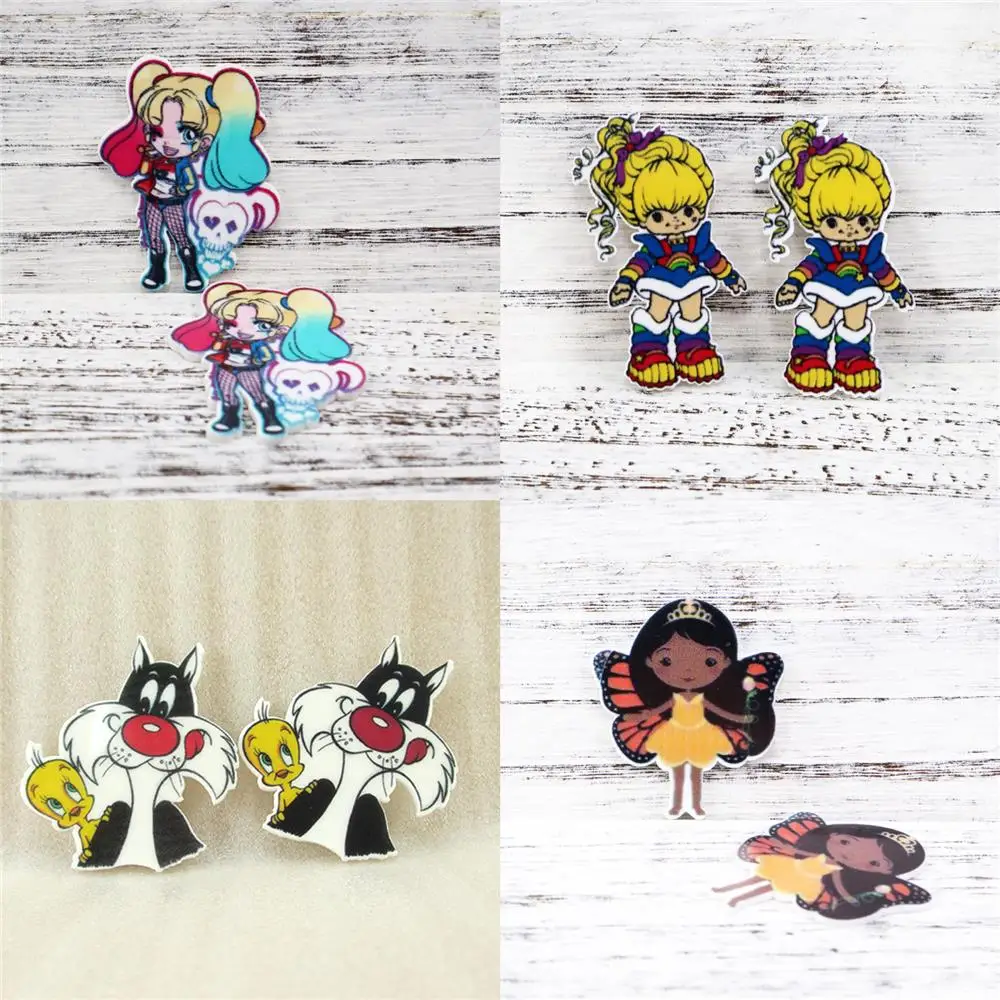 5 шт./лот Акриловые Плоские Пластиковые пакеты с рисунком торта ананаса плохой