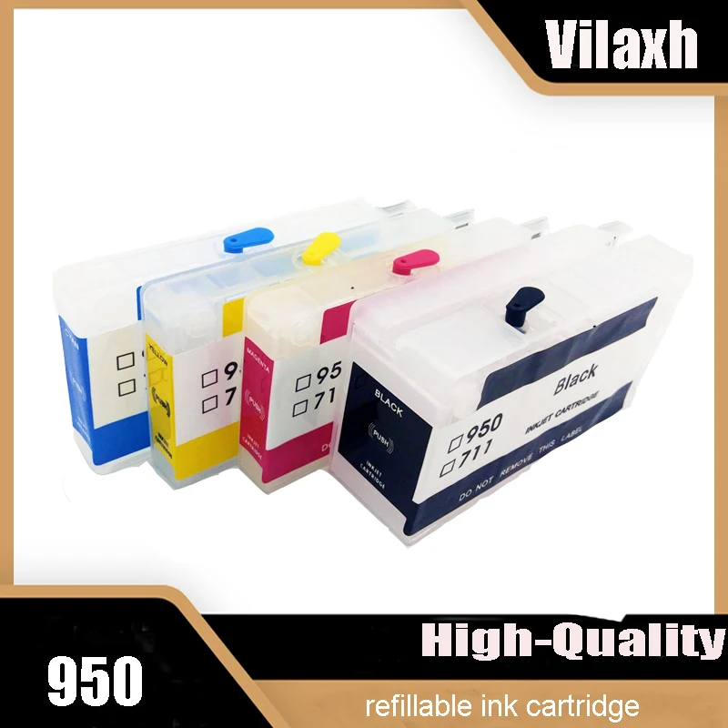 

Vilaxh 950 Refillable Ink Cartridge Replacement For HP 950XL 950 951 XL Officejet Pro 8100 8600 8630 8610 8620 8680 printer