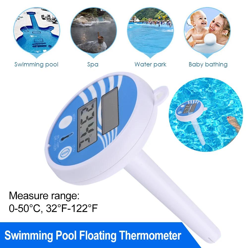 

Pool Thermometer Solar Powered Floating Pool Water Temperature Monitor 0°C~50°C Indoor Outdoor For Swimming Pool Bath Water Spa