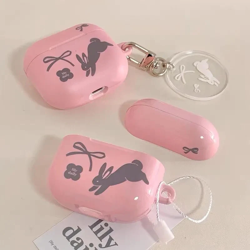 

Korean Ins Butterfly Rabbit Airpods Case for Airpods1/2/3/pro 2 Cute Bluetooth Air Pods Case with Keychain Pendant Earphone Case