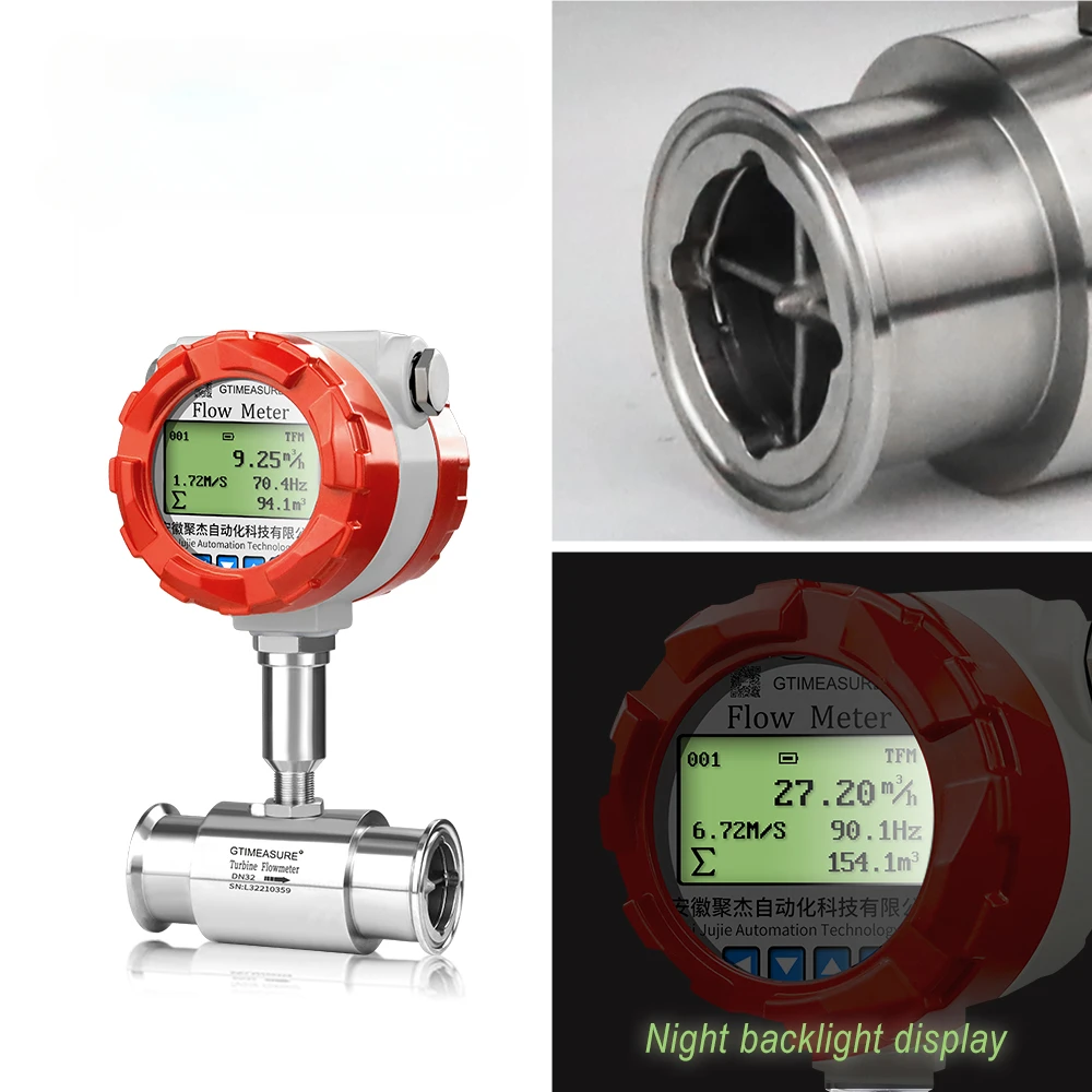 Цифровой турбинный расходомер GTIMEASURE 1-2 дюйма | AliExpress