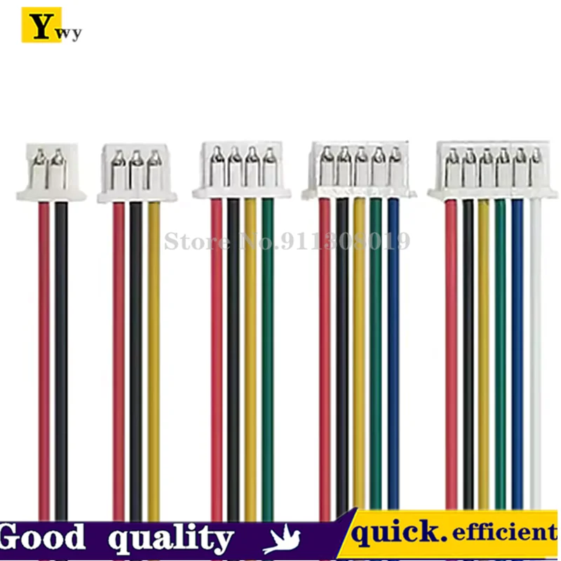 Фото 10PCS JST MX1.25 MX 1.25mm Wire Cable Connector 2/3/4/5/6/7/8/9/10/12 Pin 1.25MM Pitch Plug 10CM/20cm/30CM Wire Length №2