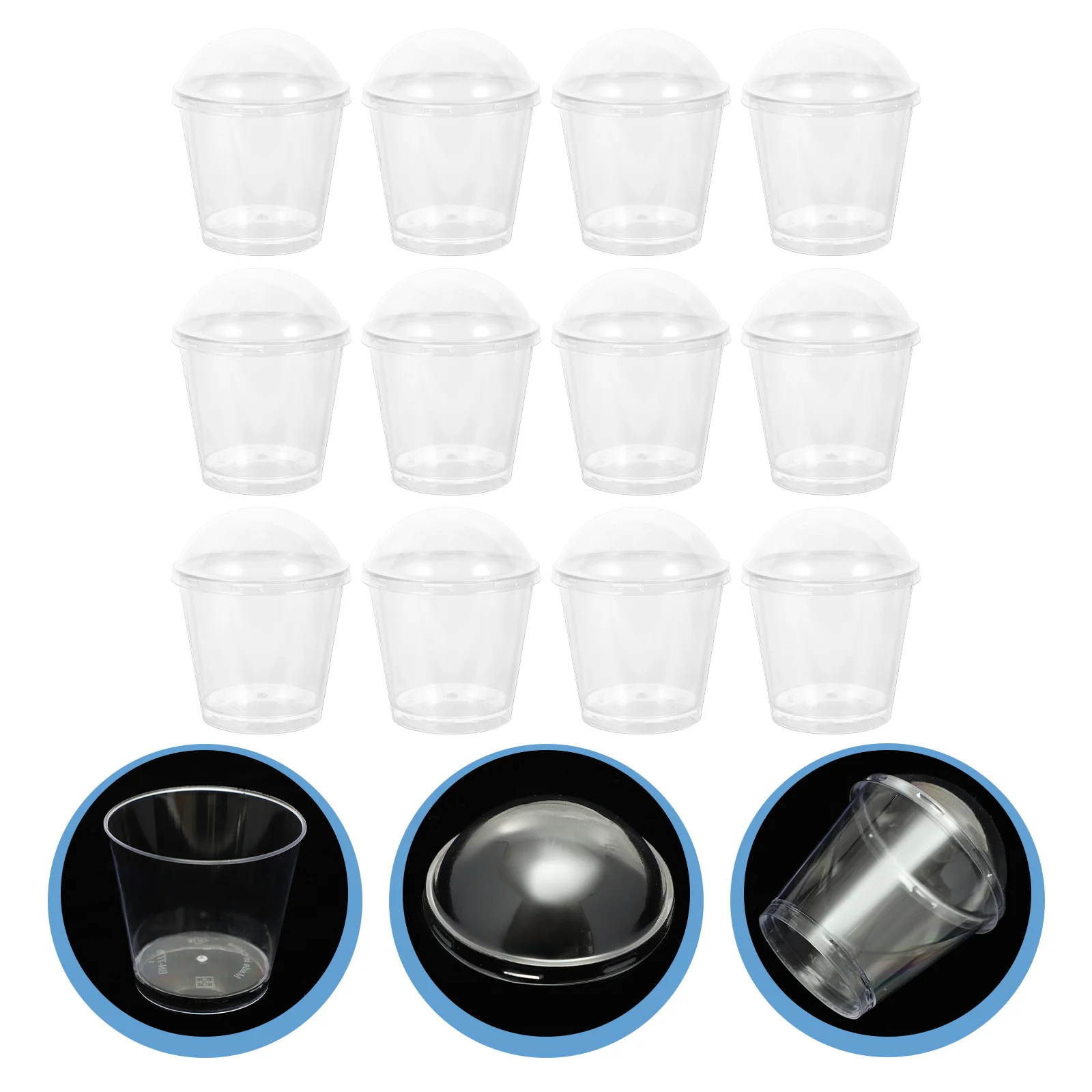

Cups Dessert Ice Clear Creamwith Lids Disposable Pudding Cup Containers Yogurt Trifle Bowls Mini Parfait Appetizer Cake Sundae