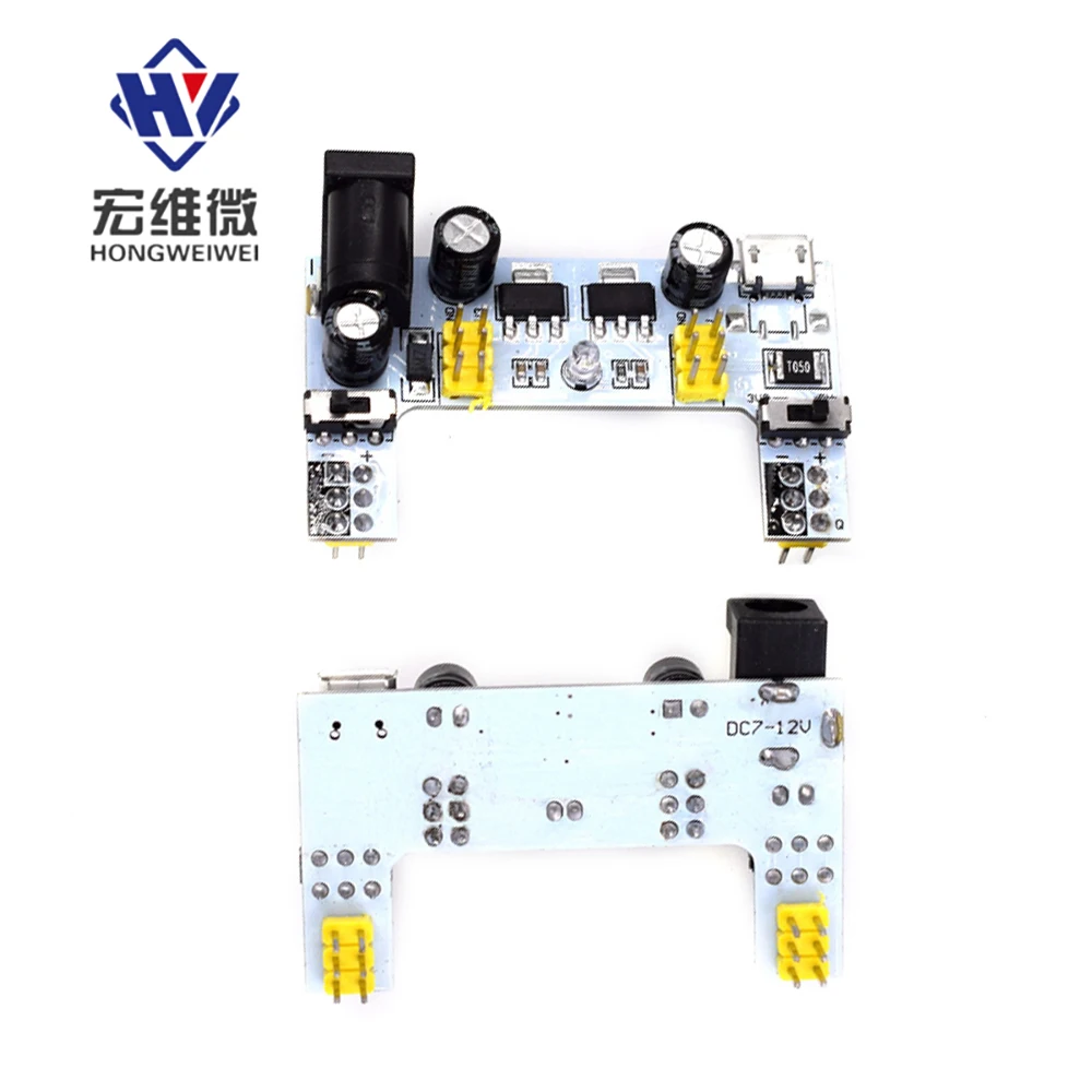 

MB102 Mini USB Interface / MICRO White Breadboard Dedicated Power Supply Module 2-Way 3.3V 5V for Arduino 2 Channel Bread Board