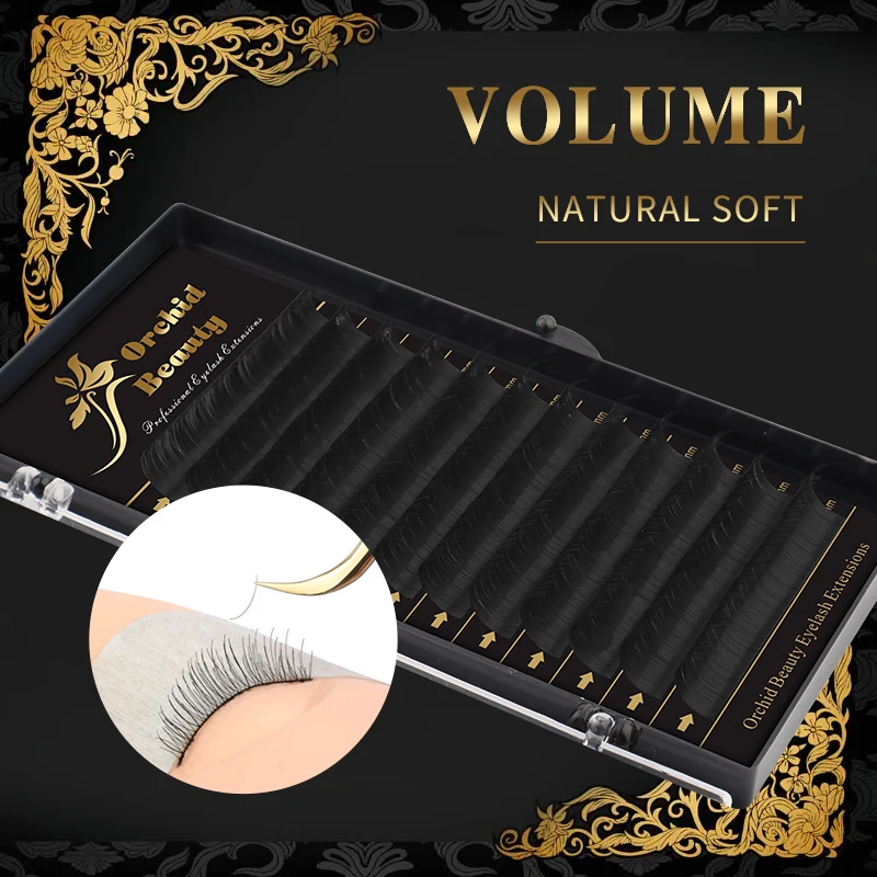 

Orchid Beauty Individual Eyelash Extension Makeup Mix 8-15mm 12Lines High Quality Soft Natural Synthetic Mink False Eyelashes