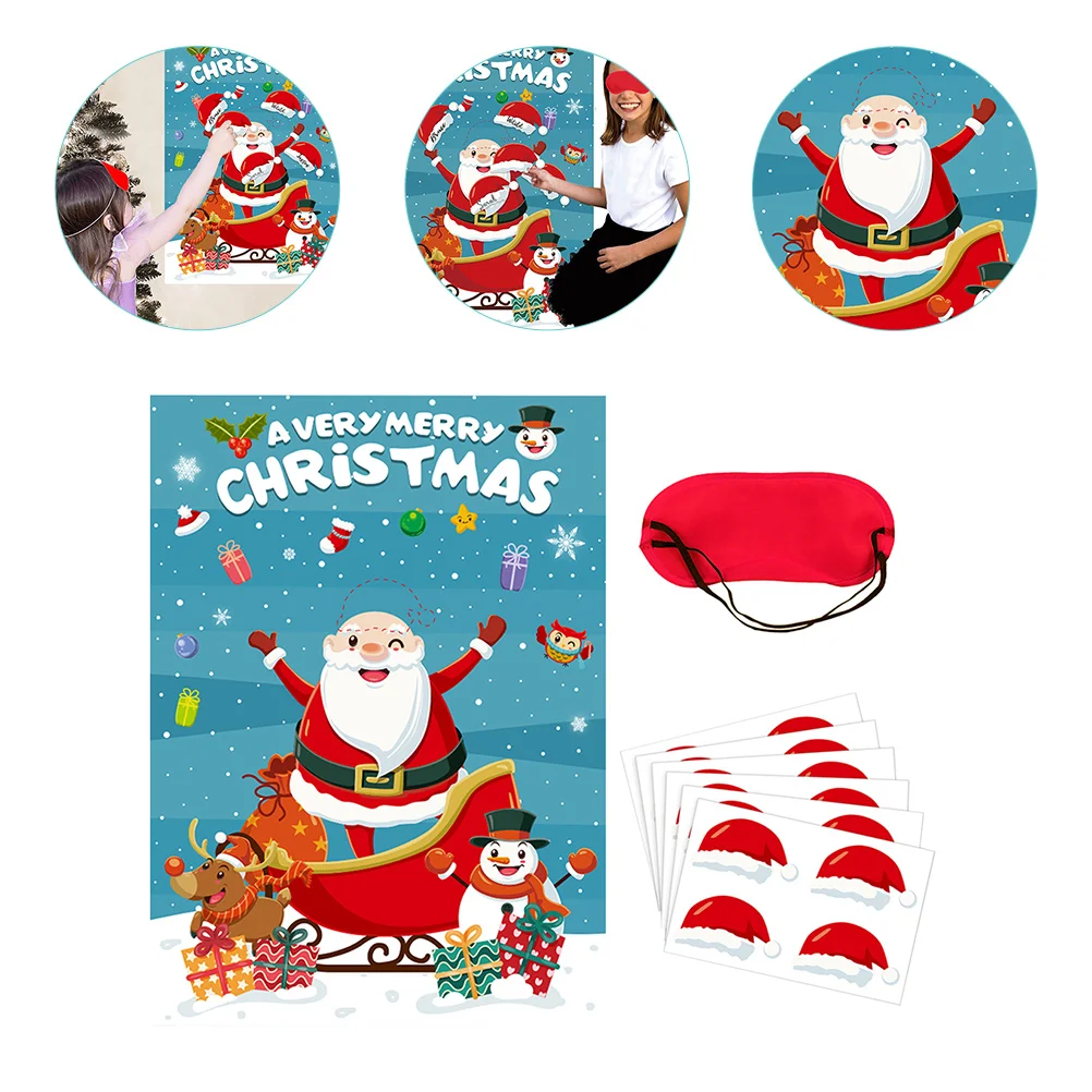 

Christmas Party Gameprops Poster Supplies Decoration Plaything Interactive Favors Development Ornament Intellectual Fiesta Games