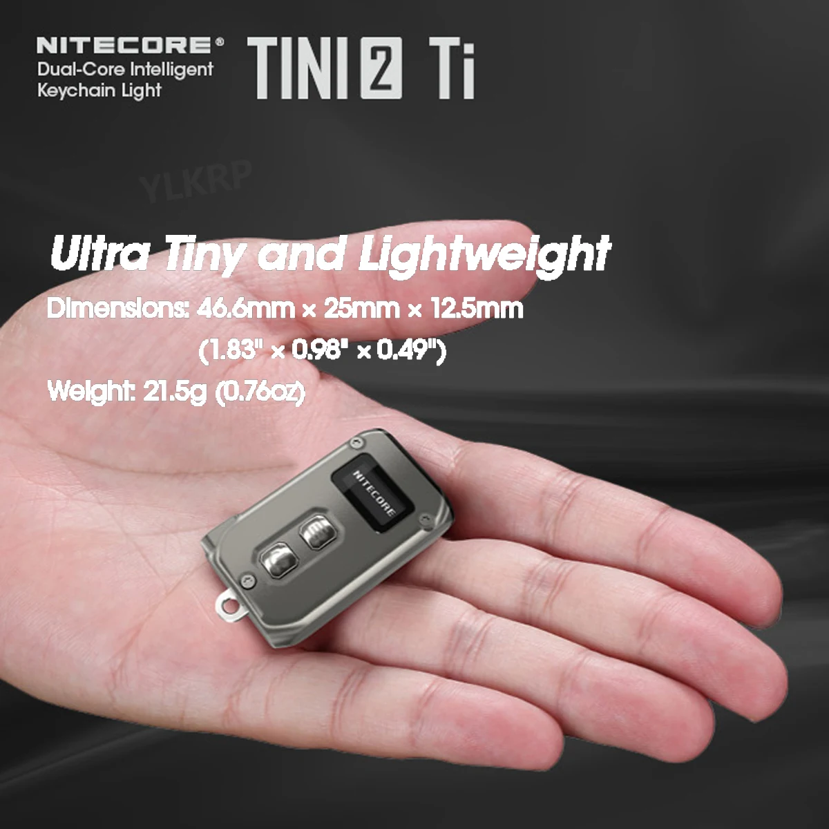 Фото NITECORE TINI2 TI/TINI2 SS брелок свет 500 люмен Type-c перезаряжаемый EDC компактный титановый сплав Flshlight №5