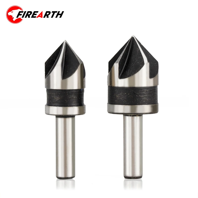 

2pcs 5 Flutes HSS Countersink Drill Bit For Wood 82 Degree Chamfer Drill Bit 12mm 16mm Round Shank Chamfer Cutter