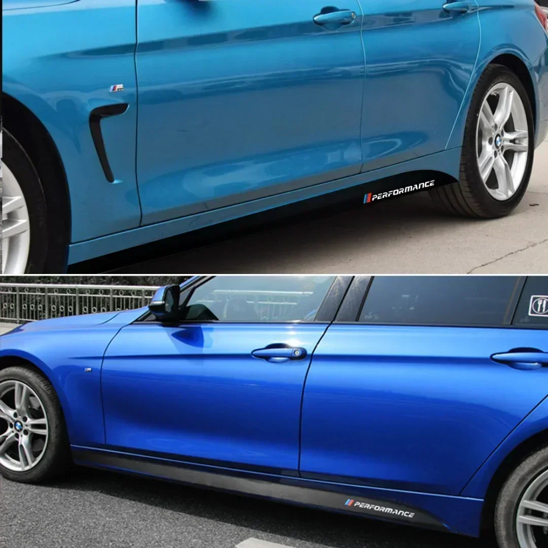 Фото Наклейки с логотипом M Performance для BMW E60 E61 E90 F10 F30 F31 F32 F33 F22 F23 F15 F85 G30, виниловые наклейки на боковые пороги, аксессуары для тюнинга автомобиля №5