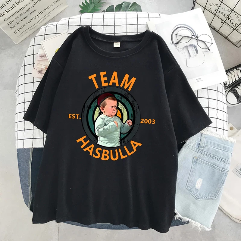 

Fighting Team Hasbulla T Shirt Men Funny Harajuku Grunge T-shirt Cartoon Unisex Tops Graphic Tees Streetwear Tshirt Male