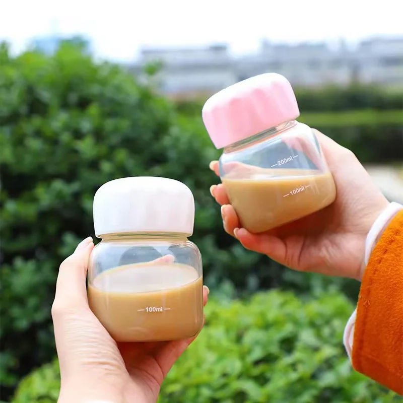 

Стеклянная бутылка для воды объемом 250 мл, термостойкие фотобутылки, милые тумбы для молока и кофе, подарок для студенток и девушек