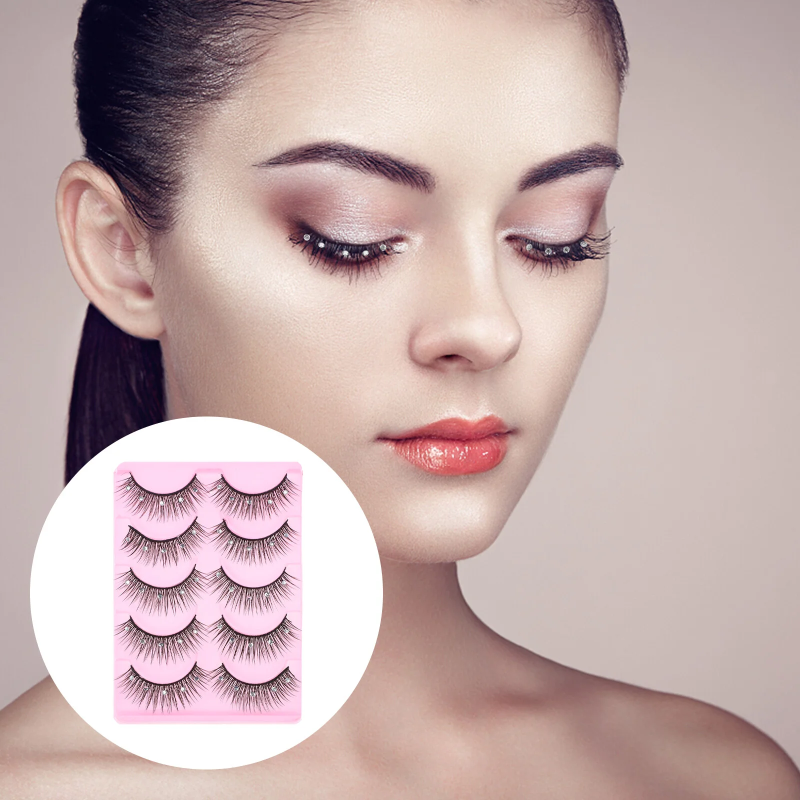 

10 Pairs Women False Eye Lashes Dense Makeup False Lashes Performance Eyelashes