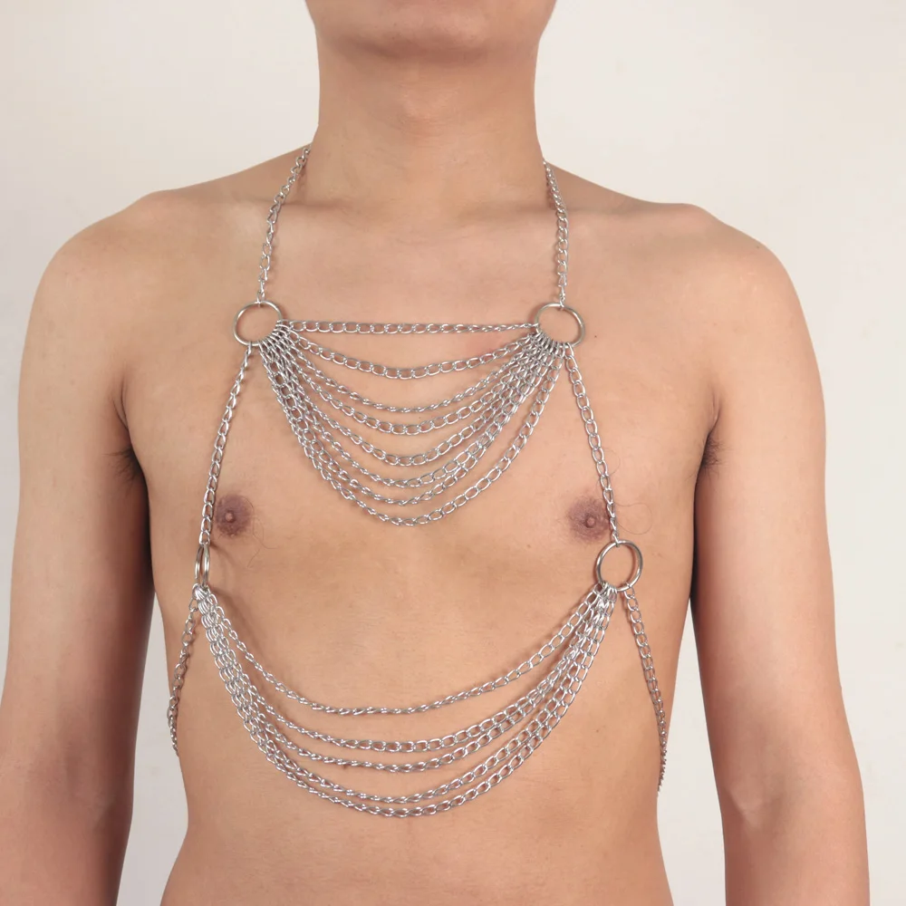 Женская цепочка на плечо Goth сексуальная металлическая в стиле панк Ювелирное