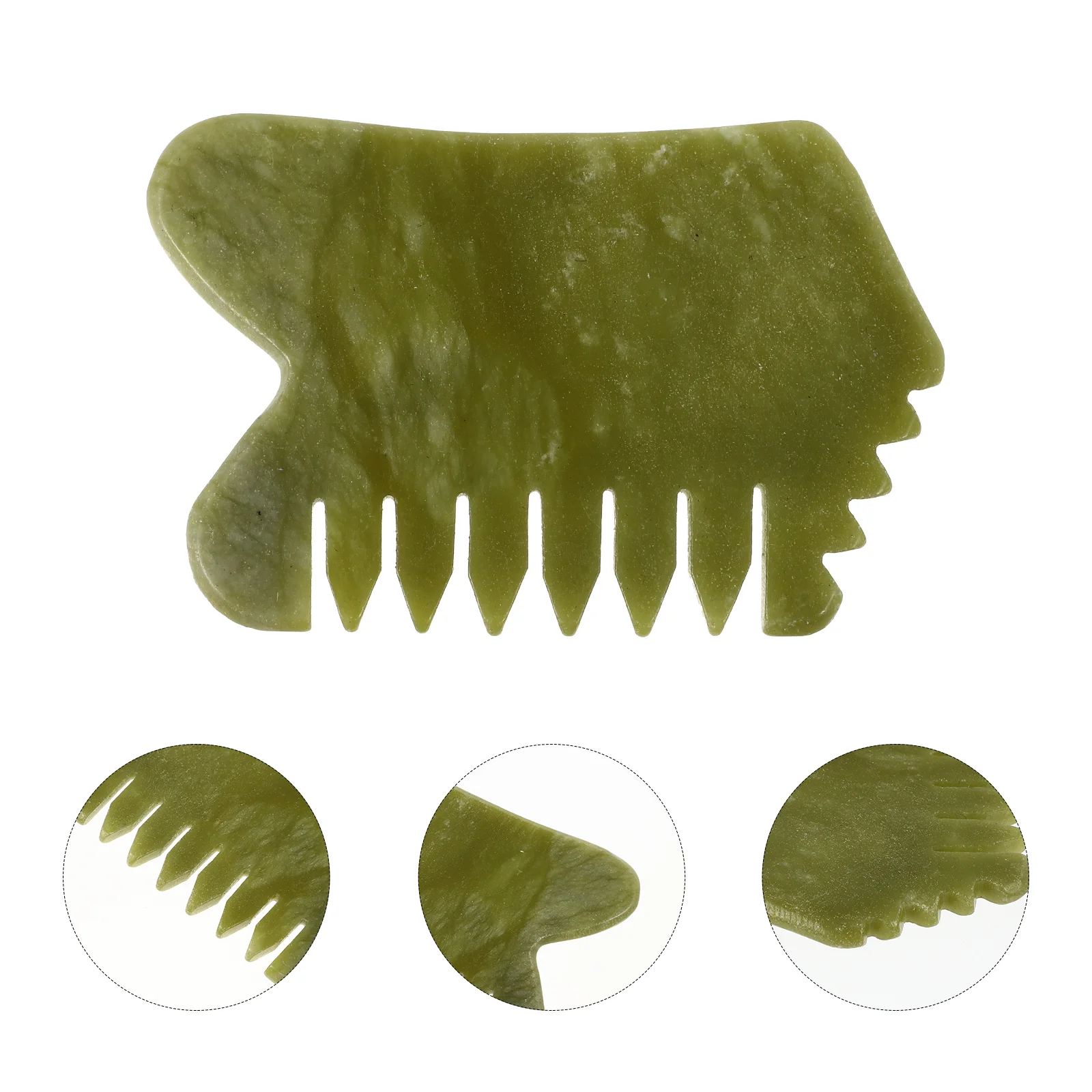 

Jade Massagecomb Point Scraping Scraper Board Care Face Skin Plate Scrapper Trigger Body Toolguasha Hair Headhome Massaging