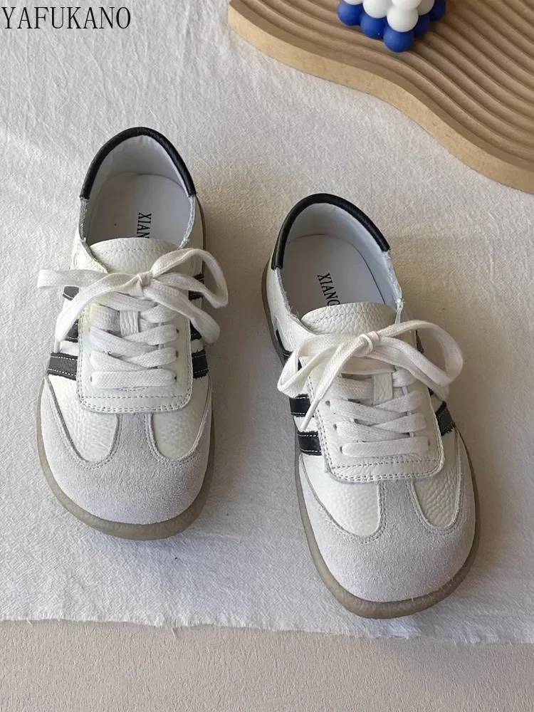 Mori Girl кроссовки из натуральной кожи удобные повседневные туфли на мягкой подошве